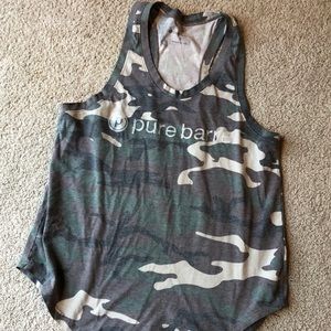 LIKE NEW Pure Barre Camo tank size small